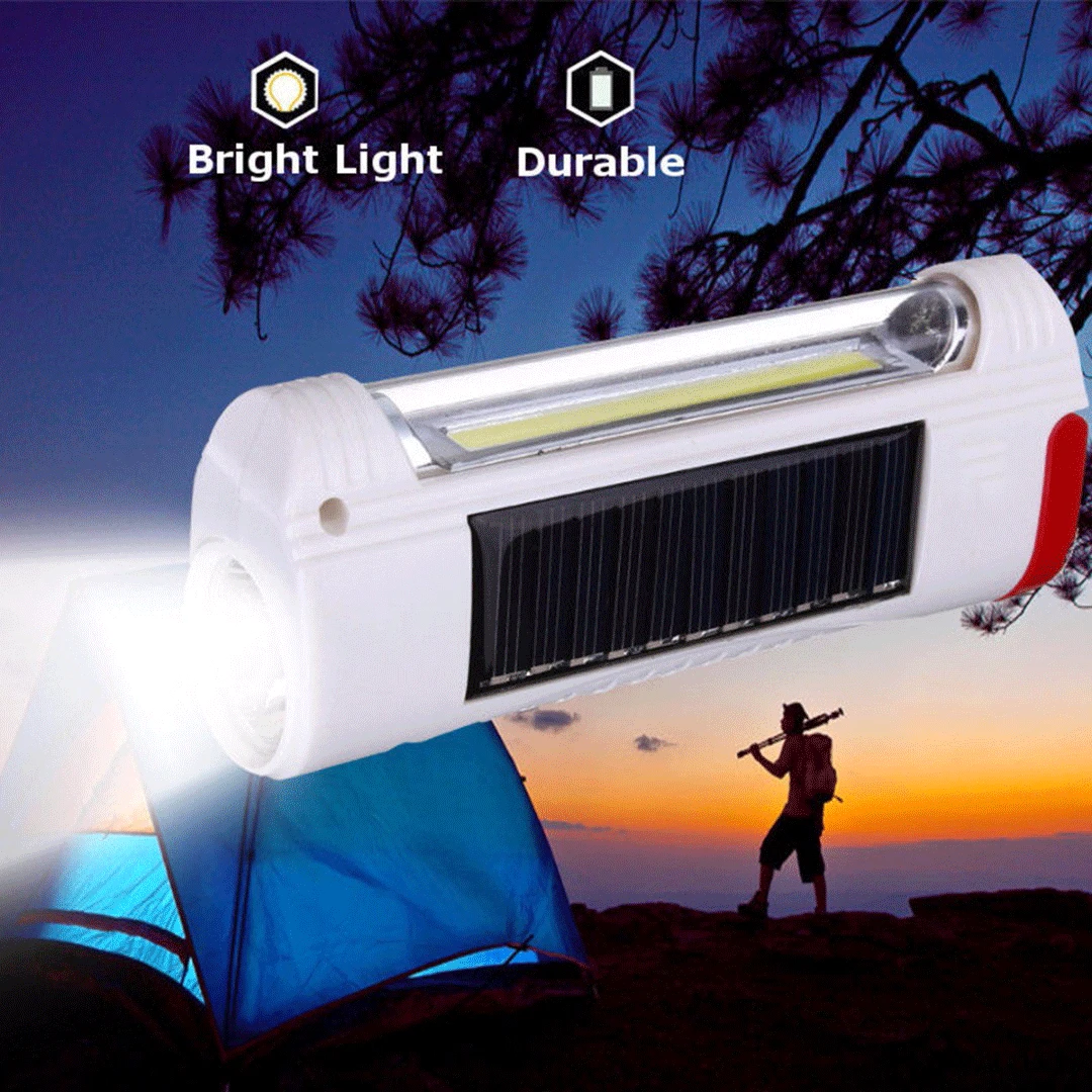 

Newest Mini Solar Power LED Flashlight USB Rechargeable Light Lamp for Outdoor Lighting Hiking Camping