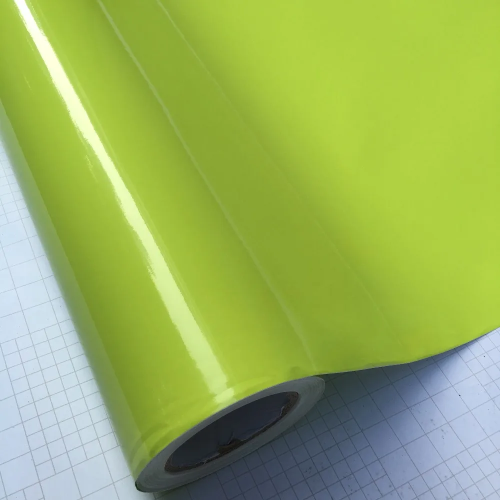 Retail Neon Neon Kuning Glossy Matte Vinyl Mobil Stiker Bungkus