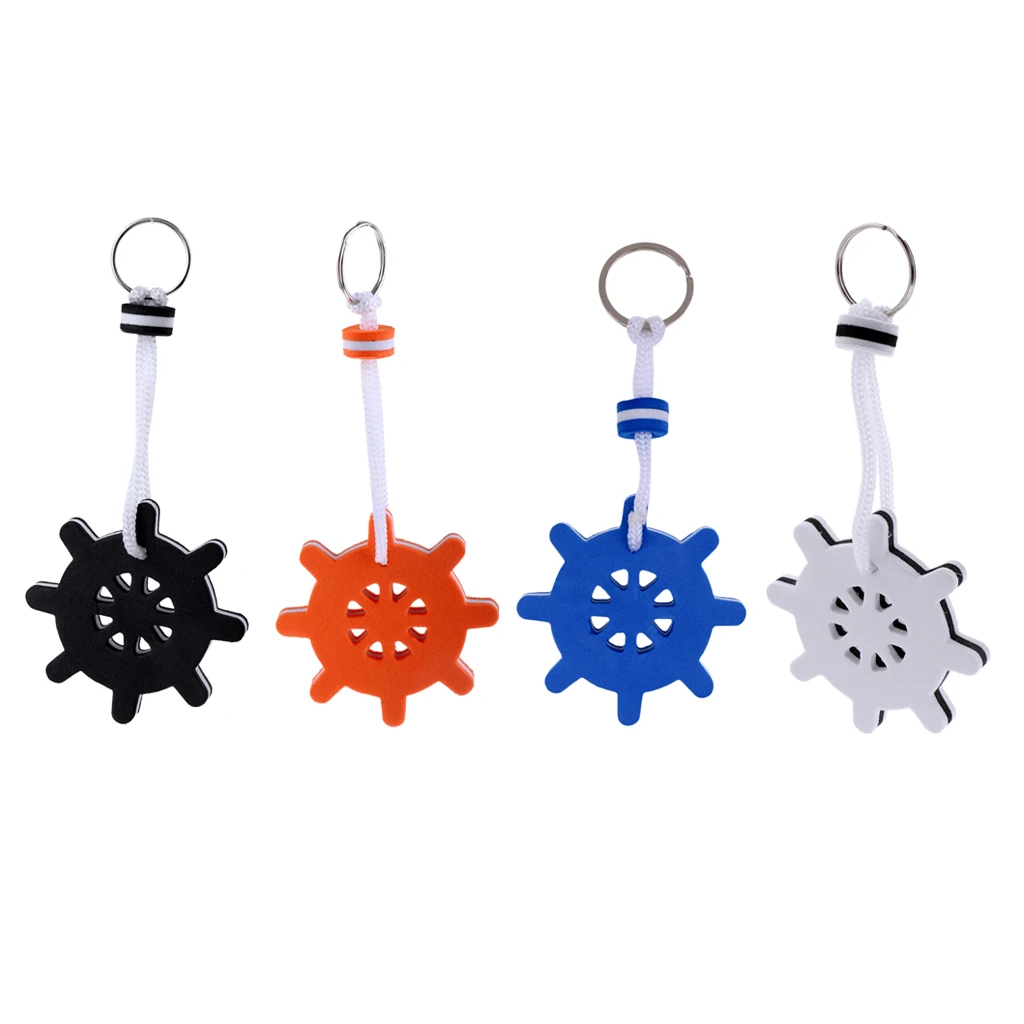 4pcs EVA Floating Key Ring Marine Boat Nautical Kayaking Water Sports Floating Foam Keychain 
