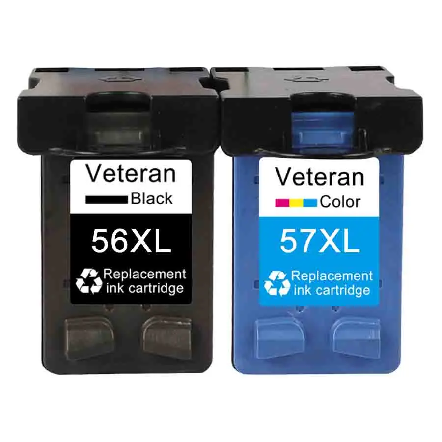 56XL and 57XL Ветеран 56XL 57XL Совместимый картридж для hp 56 57 hp56 hp57 с чернилами hp Deskjet 450 450cbi 450ci 450wbt F4140 F4180 5150 5550 2100 - Цвет: 56XL and 57XL