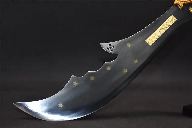 Чудесный китайский GuanGong Dao Broadsword Sharp 1095 лезвие из высокоуглеродистой стали с длинной ручкой