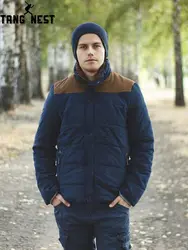 TANGNEST/2019 Лидер продаж мужская мода повседневное зимняя верхняя одежда пальто удобная куртка два цвета плюс размеры XXXL оптовая продажа MWM169