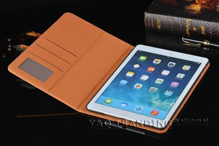 Luxury Genuine Case for iPad Leather Case Retro Business Cover Wallet Smart Cover for iPad (19)