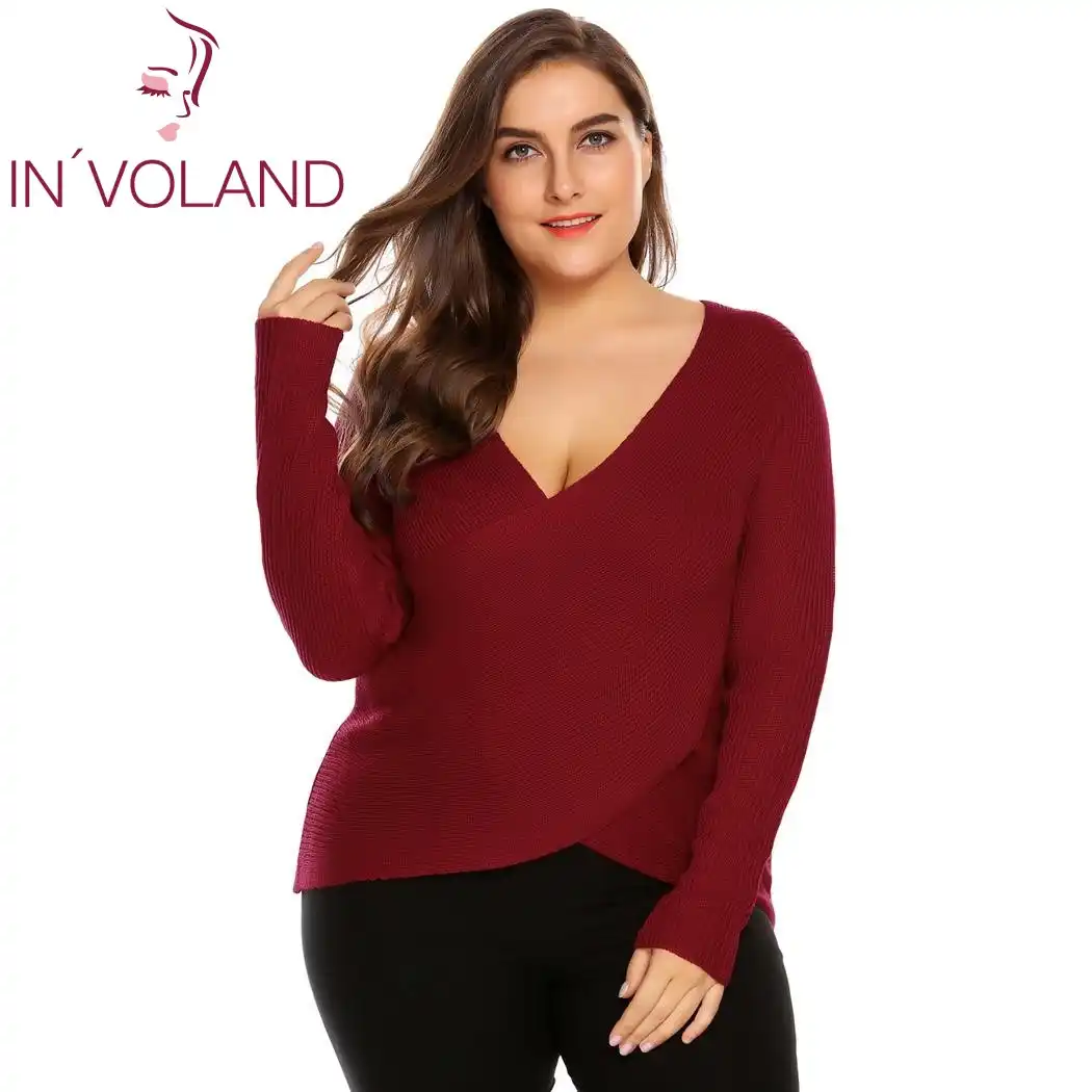plus size women's sweaters cheap