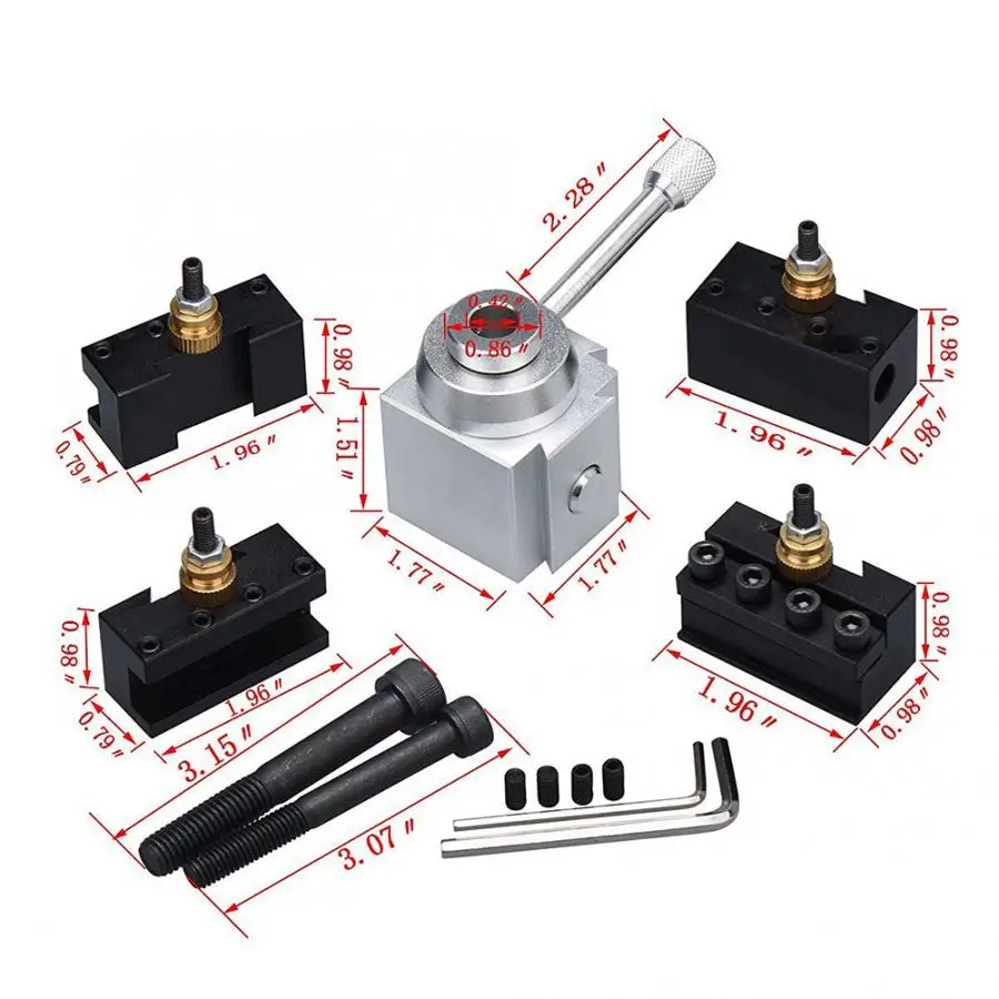 Алюминиевый сплав быстрая замена Мини токарный инструмент пост и держатель комплект