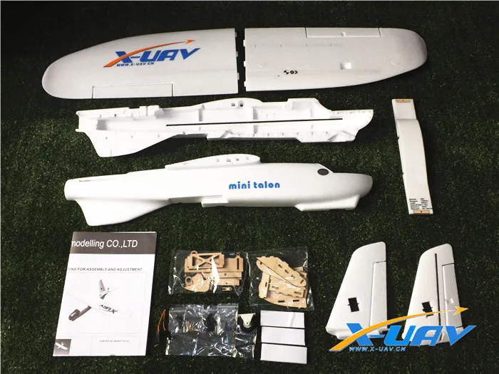 Радиоуправляемый самолет X-uav Mini Talon EPO 1300 мм размах крыльев V-tail FPV, пульт ДУ модель самолета комплект игрушек