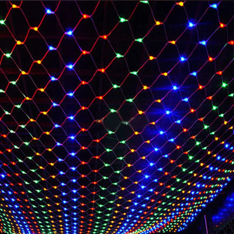 

3m*2m 200 LED Net Mesh Fairy String Light Christmas Wedding Party Fairy String Light with 8 Function Controller EU Plug