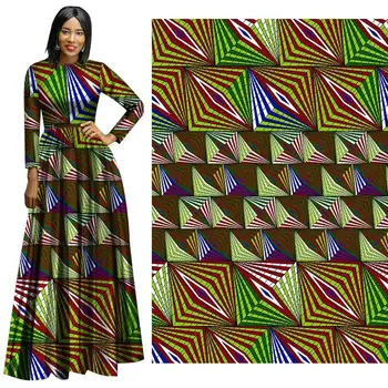 

wave yellow tecido All Cotton Printed Fabrics Pure Cotton High Cotton African Geometric Printed Clothing Dress Soft Fabrics