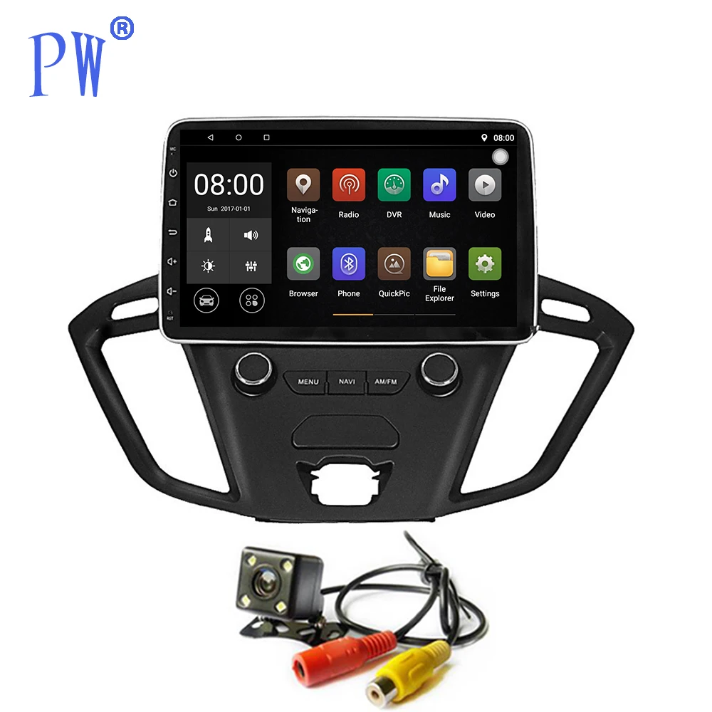 Android 7.1 Car Stereo GPS Radio Navi for Ford Tourneo Car Multimedia Player Video Audio HeadUnit Navigation with Bluetooth WIFi