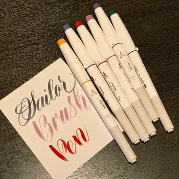 

1pcs Japanese SAILOR calligraphy pen cute Four seasons color Pigment brush pen kawaii Art marker pen Marker Journal