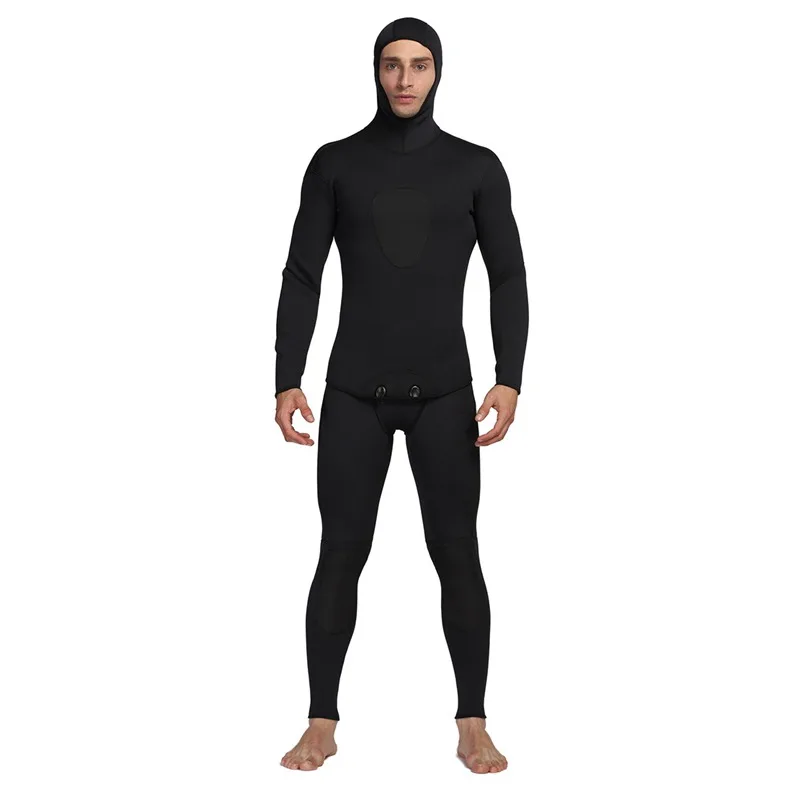 

3mm Neoprene Diving Suit For Men Swimming Surfing Jump Suit Surfacing Warm Wetsuit Suspender Trousers And Jacket 2pcs/set