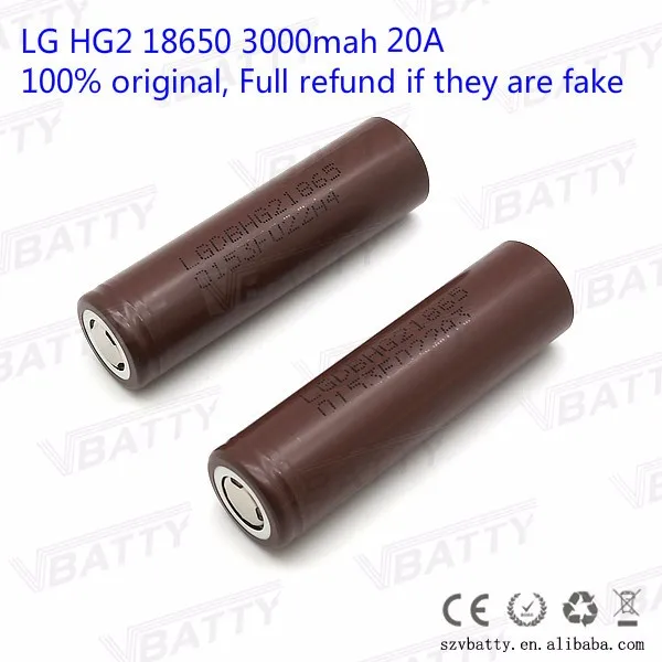 Новая шоколадная батарея 20amp 18650 3000mah Оригинальная батарея 18650 для LG HG 1 шт./лот