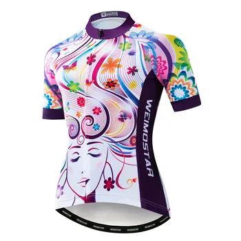 

Weimostar Brand Women Cycling Jersey Short Sleeve Anti-UV Racing Sport Bicycle Clothing Ropa CIclismo Quick Dry MTB Bike Jersey