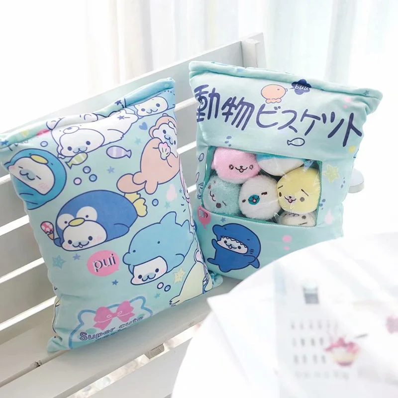 Плюшевая подушка Sumikko Gurashi, 8 шт., с рисунком поросенка, Cinnamoroll Melody, мягкая подушка, уголок, био, мультяшная кукла для детей - Цвет: Многоцветный