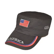 New Trump Flat-top Sunshade Outdoor Sports Hat USA American Flag Unisex Casual Adjustable Hat bone masculino