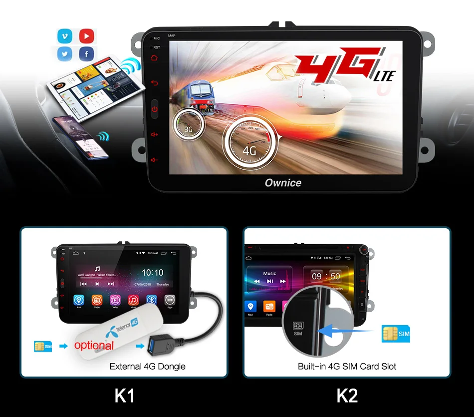 Perfect IPS Android 8.1 Car DVD Radio Multimedia GPS Player 2 Din For VW Volkswagen Polo Golf Passat B6 B7 CC Tiguan Jetta Skoda Seat 12