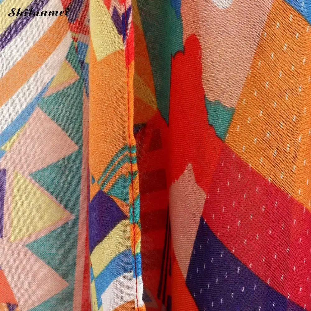 Лето кимоно кардиган Boho цветная блузка жакет топ шифоновая блузка Ретро Цветочный кружевной кардиган хиппи Топы женские