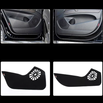

4pcs Fabric Door Protection Mats Anti-kick Decorative Pads For Audi Q7