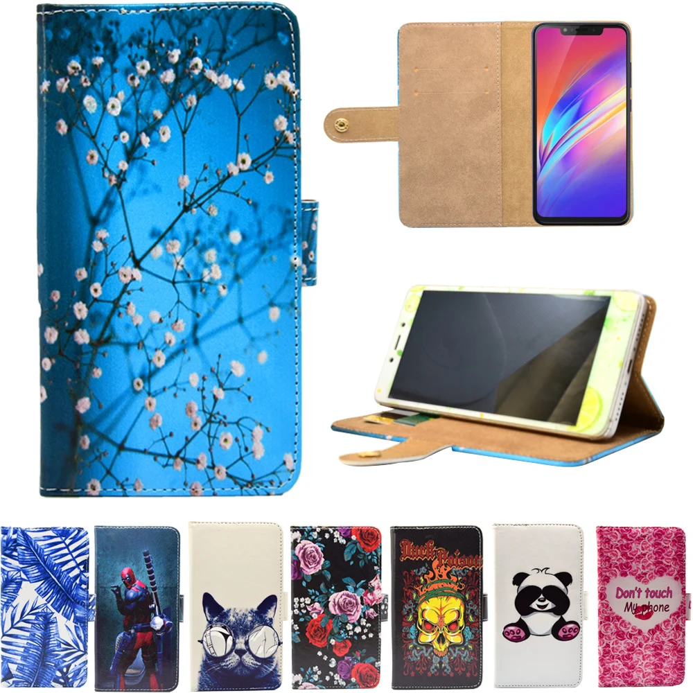 

PU Leather Phone Case Cartoon Cases Flip Wallet Stand Cover for Infinix S3X Hot 6X Hot 6 Pro Smart 2 Smart 2 pro Note 5 Stylus