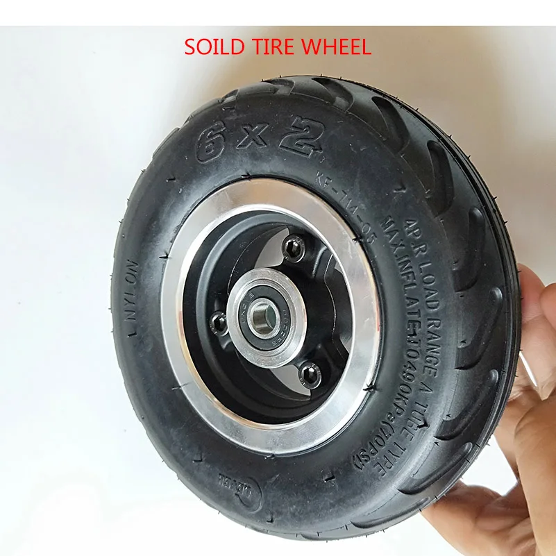 PetrolScooter PU Solid Tyre Metal Wheel Puncture Proof 2.50-4 Split Rim 20mm Bore Sack Truck