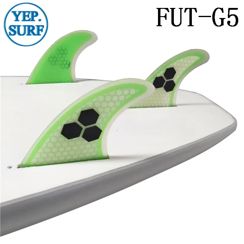 Surf Future Fins Green с логотипом сотовый Стекловолоконный материал для серфинга G5 Размер