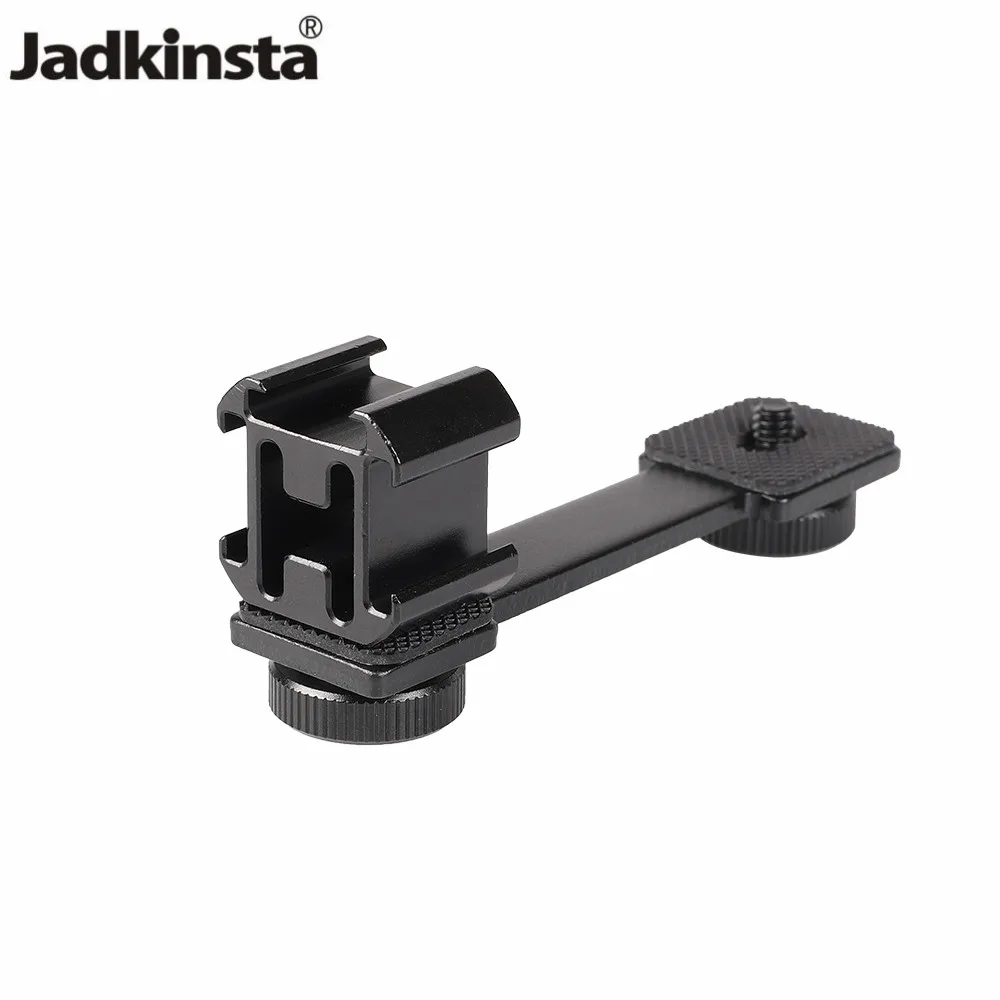 

Jadkinsta 3 Heads Hot Shoe Mount Adapter Extension Holder Bracket Rod For Flash Light Microphone with 1/4" Screw Live Broadcast