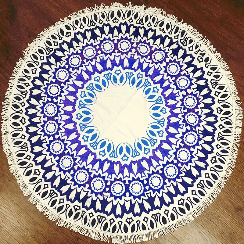 Медуза круглый микрофибра пляжное полотенце "мандала" yoga коврик для пикника клеенка салфетка для стола