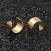 Simple Creative Pierced Ear Cuffs Punk Stainless Steel Gold Silver Color Clip Earrings Women Men Hip Hop Earrings Brincos ► Photo 3/6