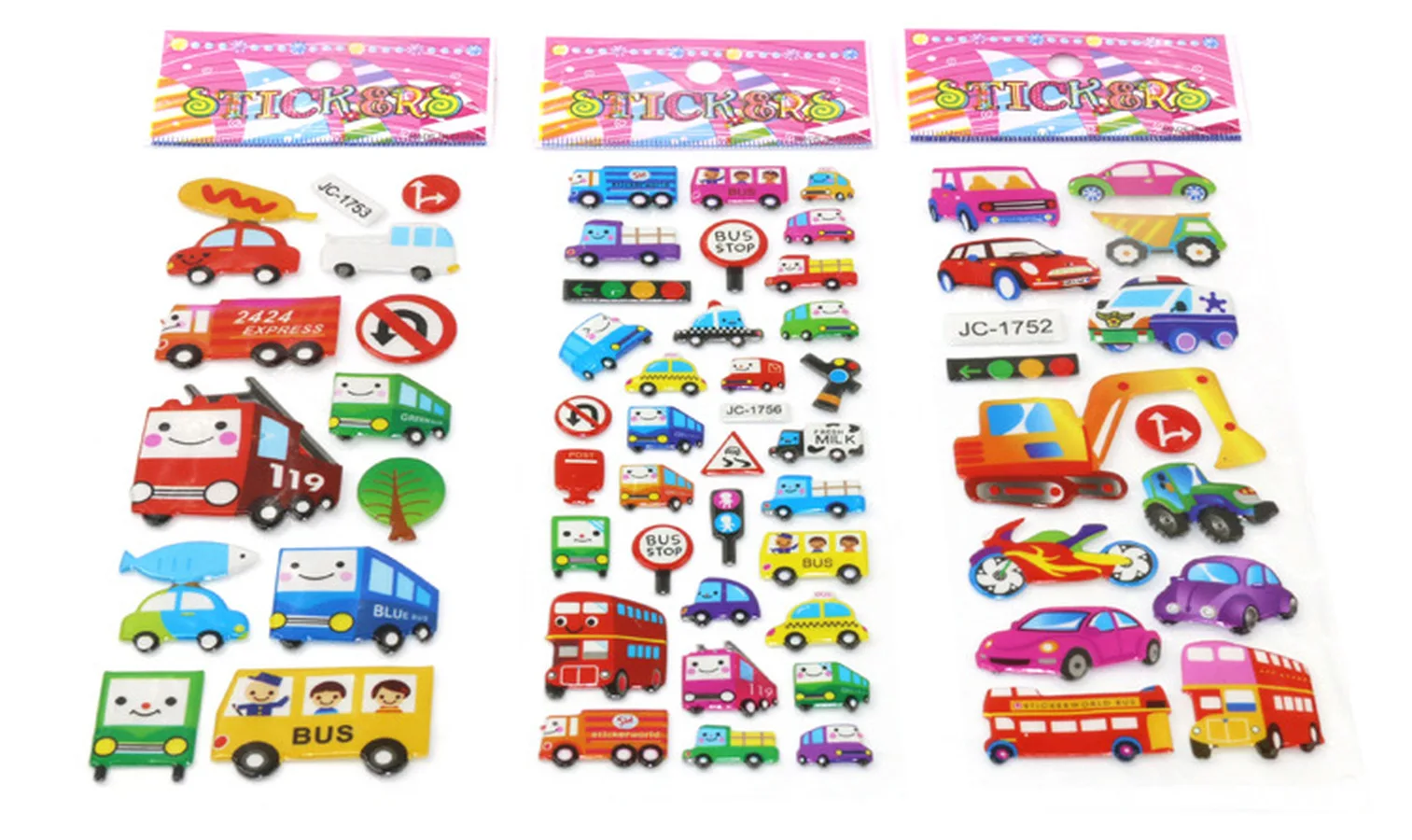6 Different Sheets 3D sticker Crtoon Traffic Car DIY Stickers Toys PVC Scrapbook for Children Diary Notebook Decoration Gifts 6 Different Sheets 3D sticker Crtoon Traffic Car DIY Stickers Toys PVC Scrapbook for Children Diary Notebook Decoration Gifts