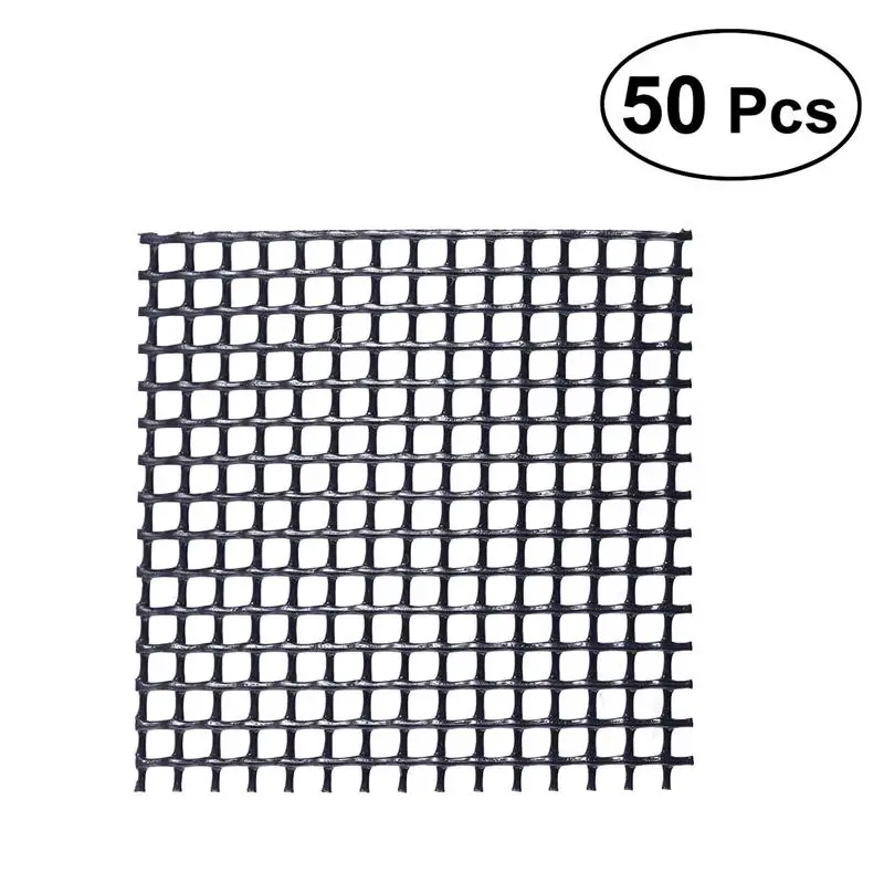 

50Pcs Plastic Flower Pot Mesh Pad Bottom Grid Mat Prevent Soil Loss Leak-proof Pad Anti-corrosion Breathable Net