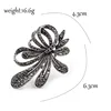 CINDY XIANG Rhinestone Black Flower Brooches for Women Vintage Antique Brooch Pin Elegant Exquisite Broches New Year Gift ► Photo 2/6