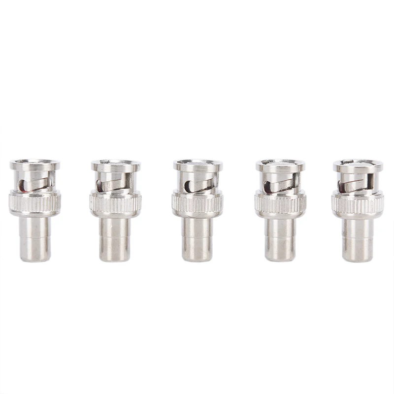 5Pcs BNC Male to AV RCA Female Coax Coaxial Connector Adapter for CCTV Camera
