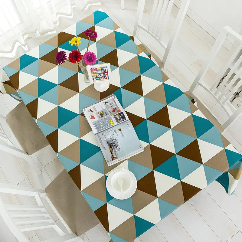 الظلام الرجعية الجدول القماش المطبوع طاولة مستطيلة غطاء المنزل في حزب مأدبة سماط الديكور الهندسي