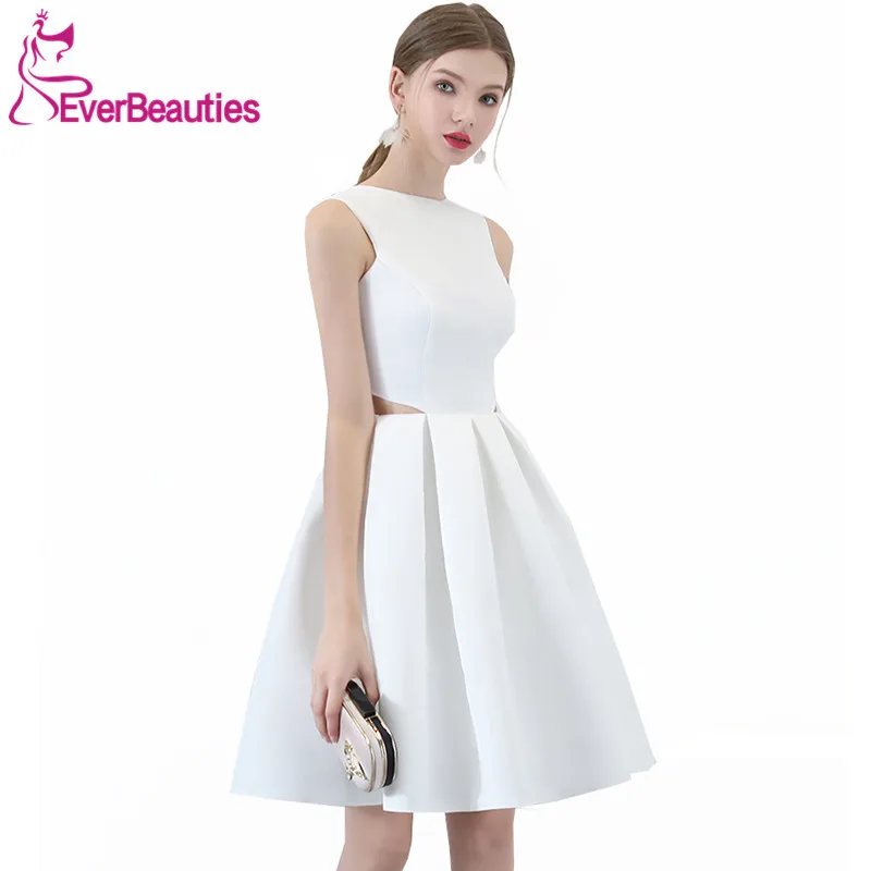 simple white satin dress