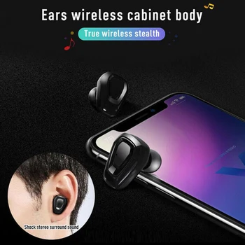 

Invisible Bluetooth Earphones 5.0 TWS Mini Wireless Earbuds Stereo Deep Bass Headset with charging box Portable A7