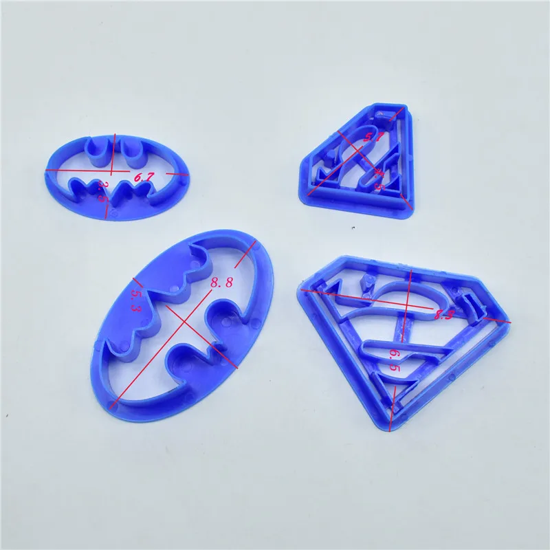 Супер герой Бэтмен Супермен Пластиковые формы Бисквит резак для печенья, мастики резак формы DIY украшения торта инструменты
