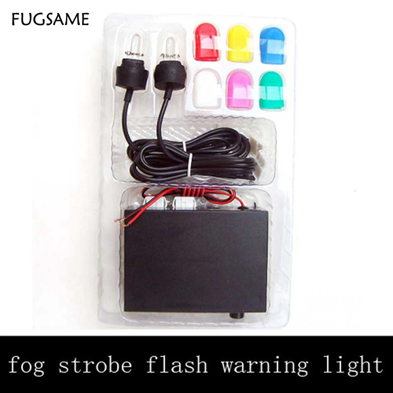

Hottest Automobile Decorative Lamp One Pull Two U Tube Strobe flashing Fog White Tail Adjust