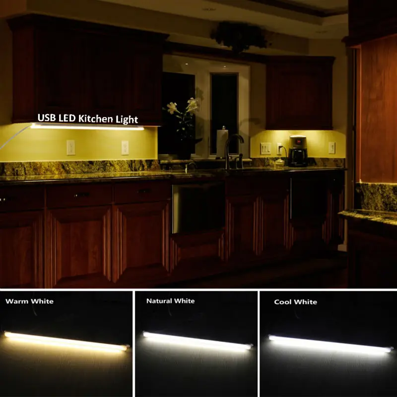 Led Bar Light 5v Usb 5w 7w Warm To Cool White Dimmable Strip Led Kitchen Lights 5v Usb Rigid Strip Light Dimmable Aluminum Bar Lamp For Under Cabinet