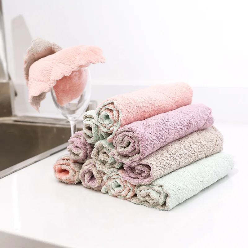 Cleaning Cloths Waterproof dish cloth, tablecloth, towel, kitchen, oil, lint, cleaning cloth, hand towel dropship 0724