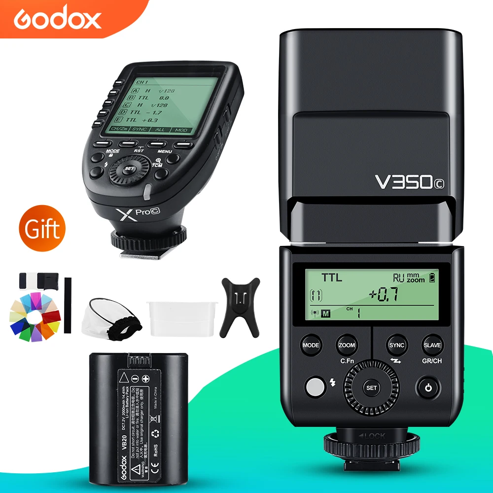 Godox V350C V350N V350S V350F V350O ttl HSS 1/8000 s Вспышка Speedlite с триггером Xpro для Canon Nikon sony фужи Олимпус