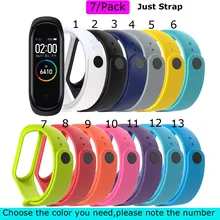 7/Pack Miband 4 Wrist Strap Mi Band 4 Bracelet Miband4 Silicone Pulsera Correa for Xiaomi NFC Mi Band 4 Smart Wrist Strap