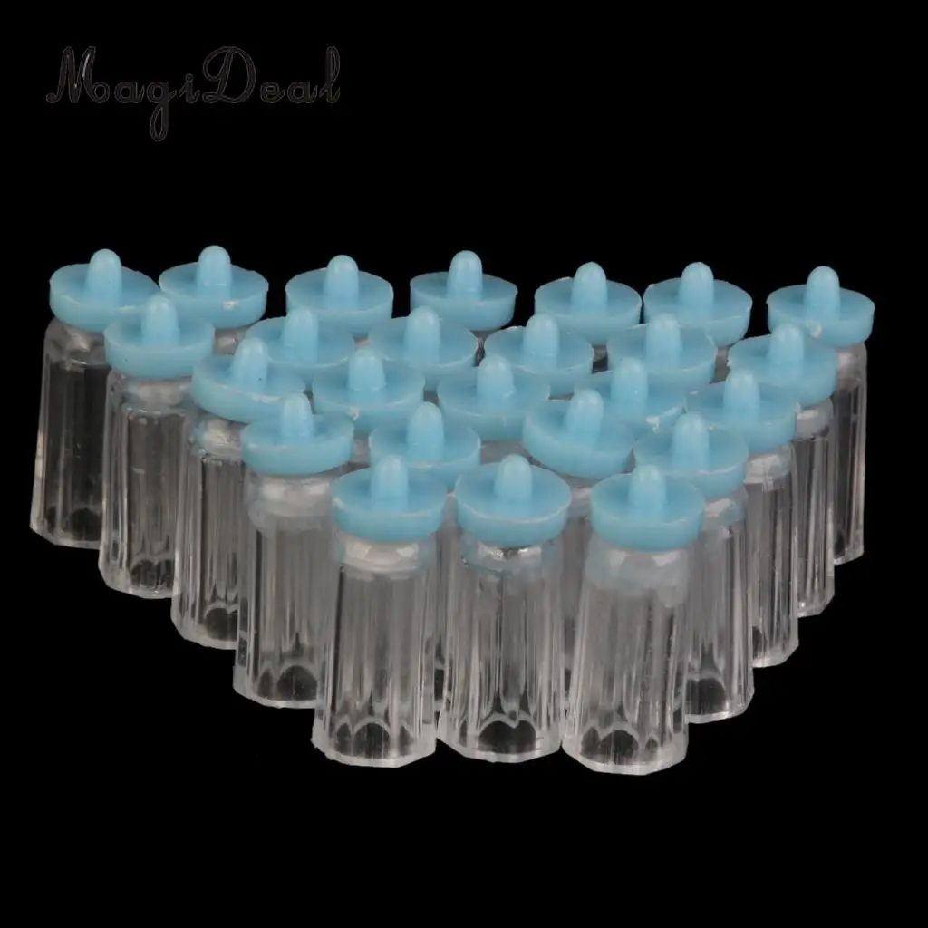 MagiDeal 24PCS/Lot Plastic Mini Baby Milk Bottles Boy Girls Baby Shower Party Favors Gifts Pink/Blue