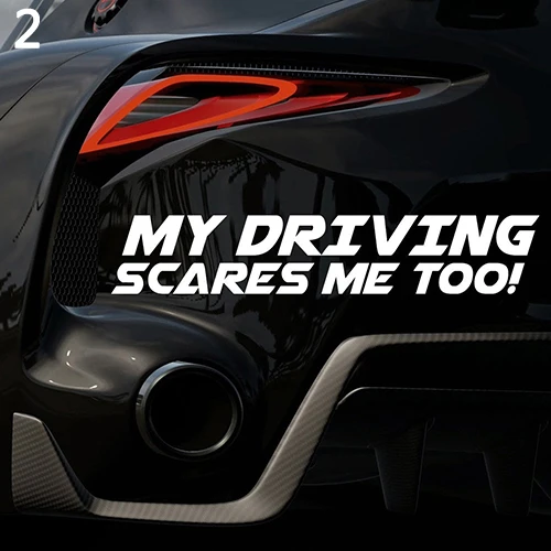 My Driving Scares Me Too Auto Car Trunk Thriller Rear Window Body Sticker  - Sale price - Buy online in Pakistan 