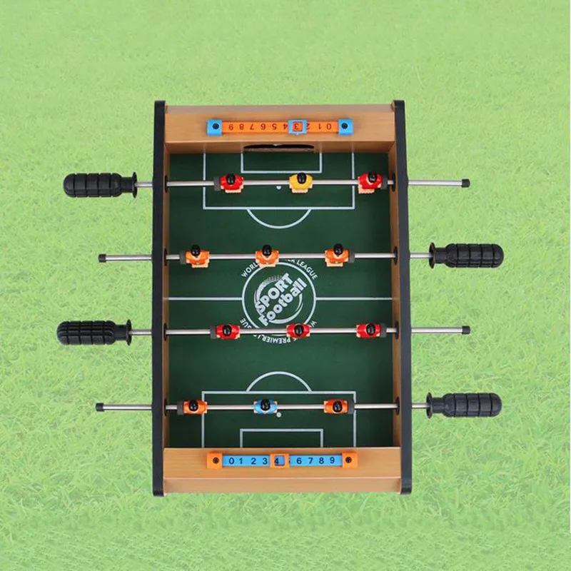 35*22*6.5CM Indoor Mini Soccer Tables Football Board Game Parent-Child Interaction Toys Wooden Four Poles Mini Table Football