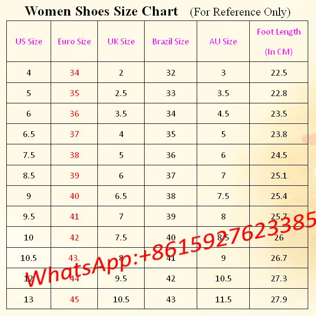 women sheos size chart_