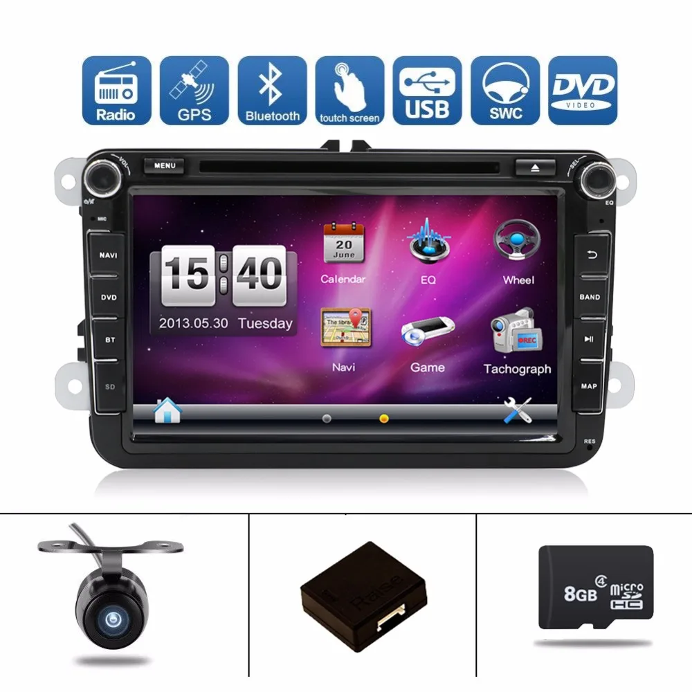 2 Din 8 дюймов DVD плеер автомобиля для Skoda Octavia Fabia быстро Yeti Superb VW сиденье Стерео gps