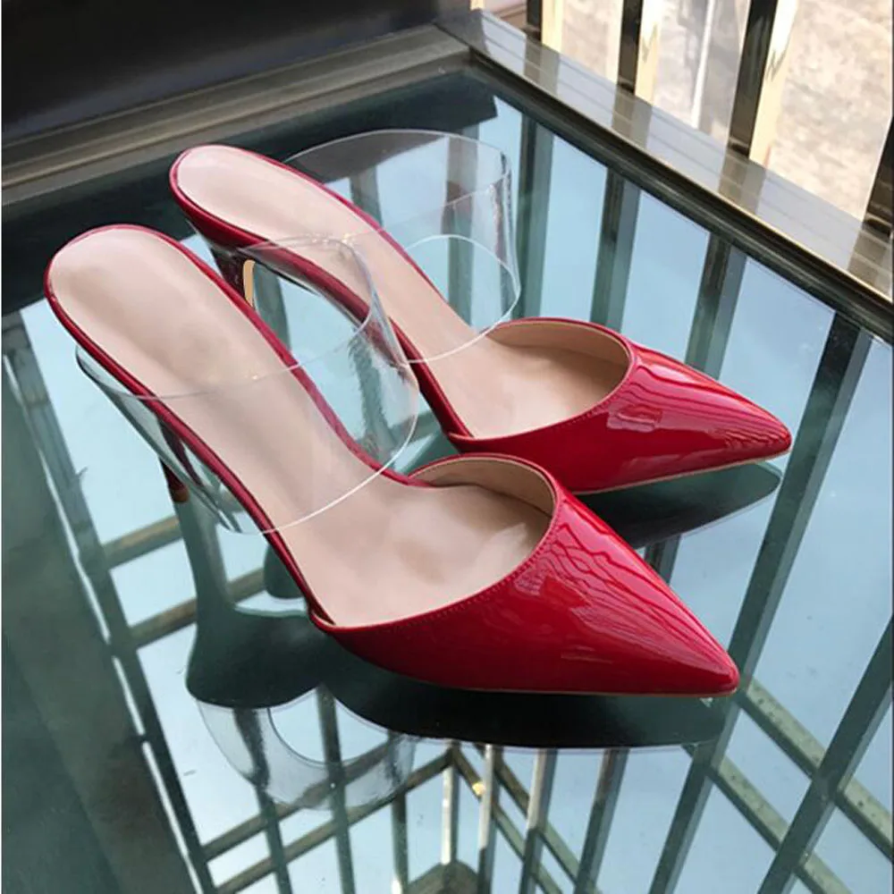 Keshangjia large 33-44 scorpion heel shoes non-slip white red casual pump fashion pointed shoes 10cm ladies