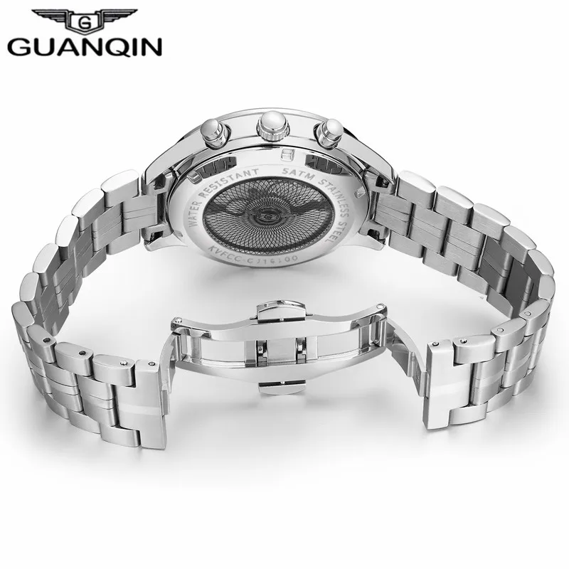 Relogio masculino GUANQIN бренд класса люкс мужские автоматические Дата светящаяся часы мужские деловые полностью стальные водонепроницаемые механические часы