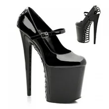 Fashion Plus Size Women’s Single Shoes Popular Sexy Package With Women’s Shoes 20cm High-Heeled Shoes Cross Bandage 8 Inch Heels