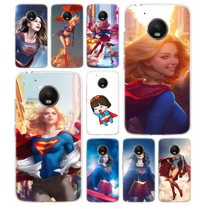 

Supergirls Beautiful TPU Phone Case For Motorola Moto G7 G6 G5S G5 E4 Plus G4 E5 Play Gift Pattern Coque Cover Shell